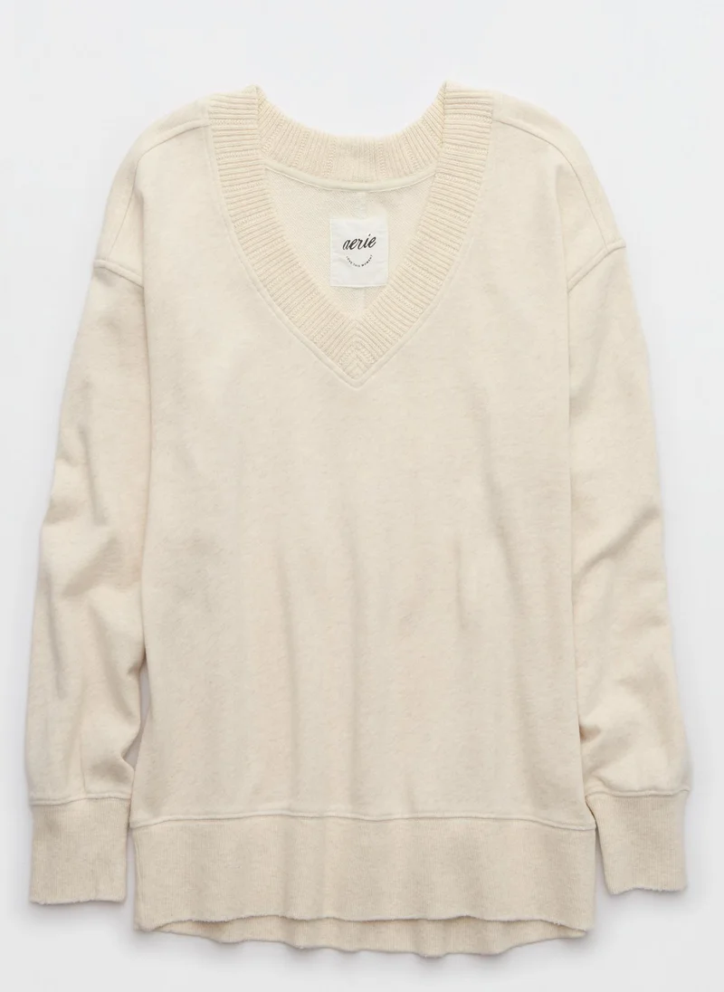 Aerie Trim V-Neck Sweatshirt