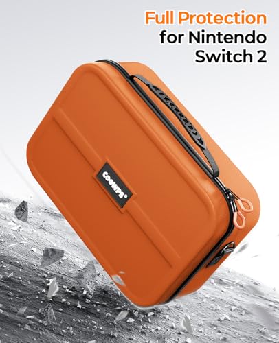 COOWPS for Nintendo Switch 2 Carrying Case Bundle, with 2-Pack Screen Protector, 6Pcs Thumb Grips, 20 Game Card Slots, Portable Travel Full Protection All In One Storage Case for Switch 2 Accessories - Image 4