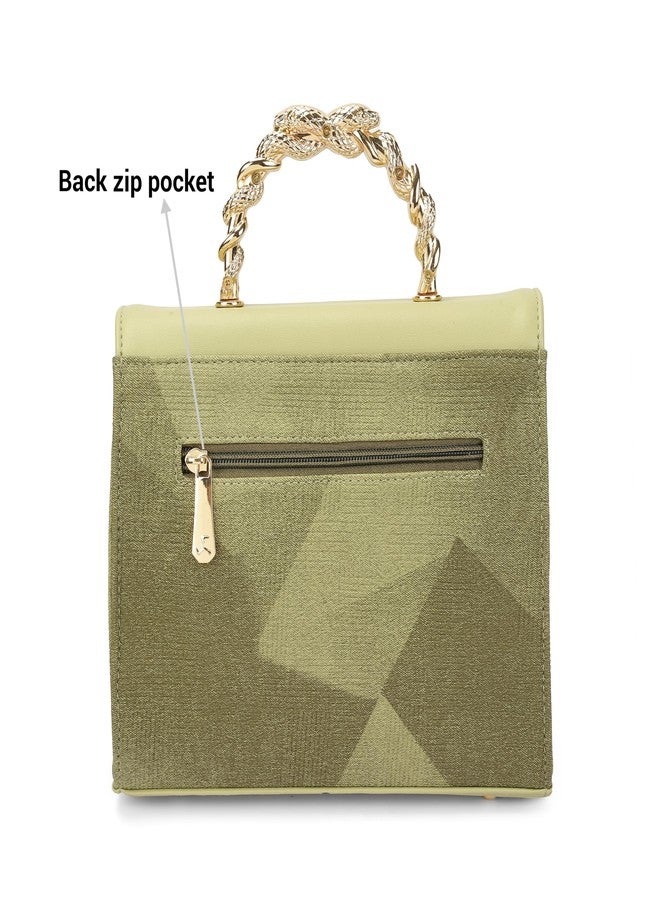 Mochi Women LightGreen Casual PU Soft Body Magnet closure Solid Sling Bag (66-774) - Image 4