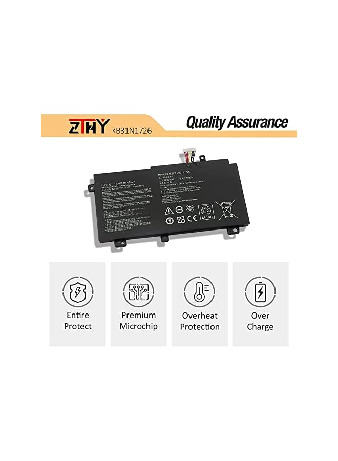 ZTHY Battery For Asus Tuf Gaming Fx504 Fx504G Fx504Gd Fx504Ge Fx504Gm Fx505 Fx505Dt Fx505Dv Fx505Du Fx505Dy Fx505Gt Fx505Ge Fx505Gd Fx505Gm Fx80 Fx80G Fx80Gd Fx80Ge Fx80Gm Fx86 Fx86Fe Fx86Fm - Image 5
