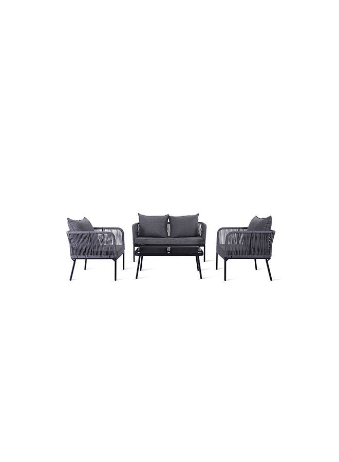 Pan Home Lodeking Garden Sofa Set | Grey | 100x55x40 cm | Fabric  - Image 5