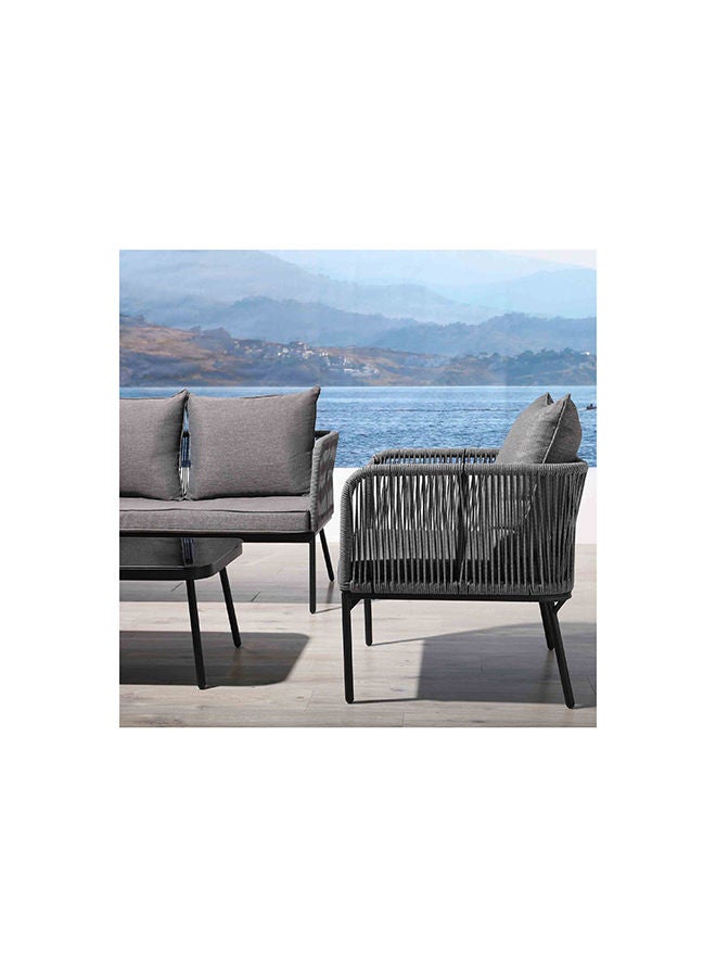 Pan Home Lodeking Garden Sofa Set | Grey | 100x55x40 cm | Fabric  - Image 2