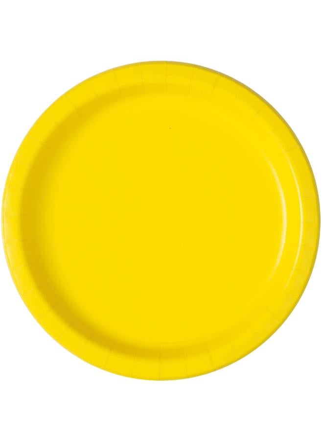 Unique طبق دائري أصفر نيون 9 بوصة - Image 1