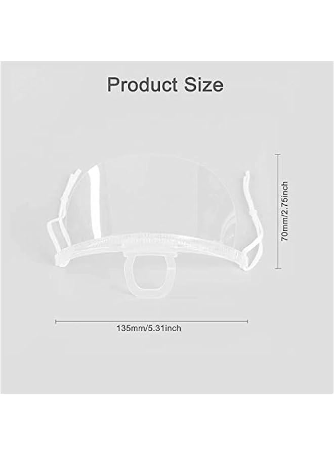 Arabest 1 Box (10 Pieces) Face Shield Completely Transparent Spit Guard Mouth Shield Anti-Fog Reusable Face Covering Mask great for Events, Restaurants, Nail Salons, Food, Chef, Dentist, Spa and More  - Image 4