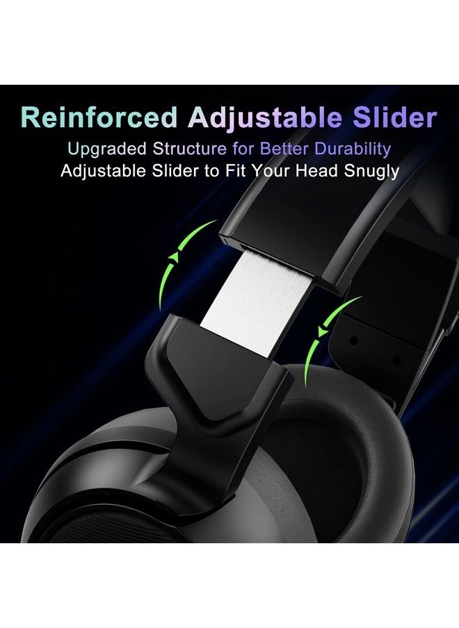 Jeecoo - V20U USB Pro Gaming Headset for PC - 7.1 Surround Sound Headphones with Noise Cancelling Microphone- Memory Foam Ear Pads RGB Lights for Laptops - Image 1