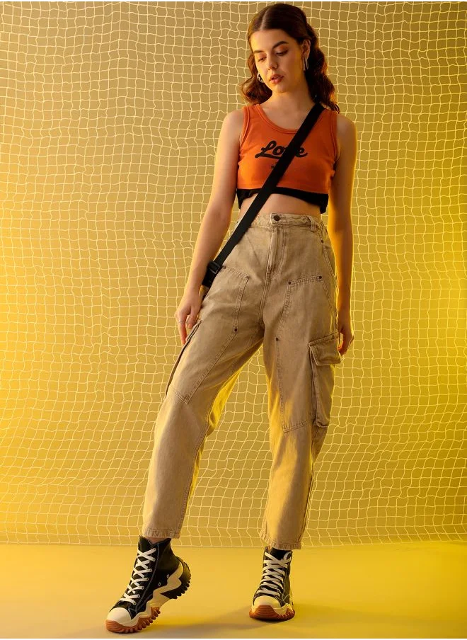 مرفوعة Women Anti Fit Solid High-Rise Jeans