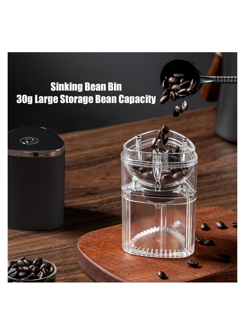 KASTWAVE مطحنة قهوة كهربائية، مطحنة قهوة أوتوماتيكية قابلة لإعادة الشحن، مطحنة مخروطية صغيرة محمولة، مطحنة حبوب قهوة قابلة للتعديل، مثالية للفاصوليا والمكسرات والحبوب (أبيض) - Image 2