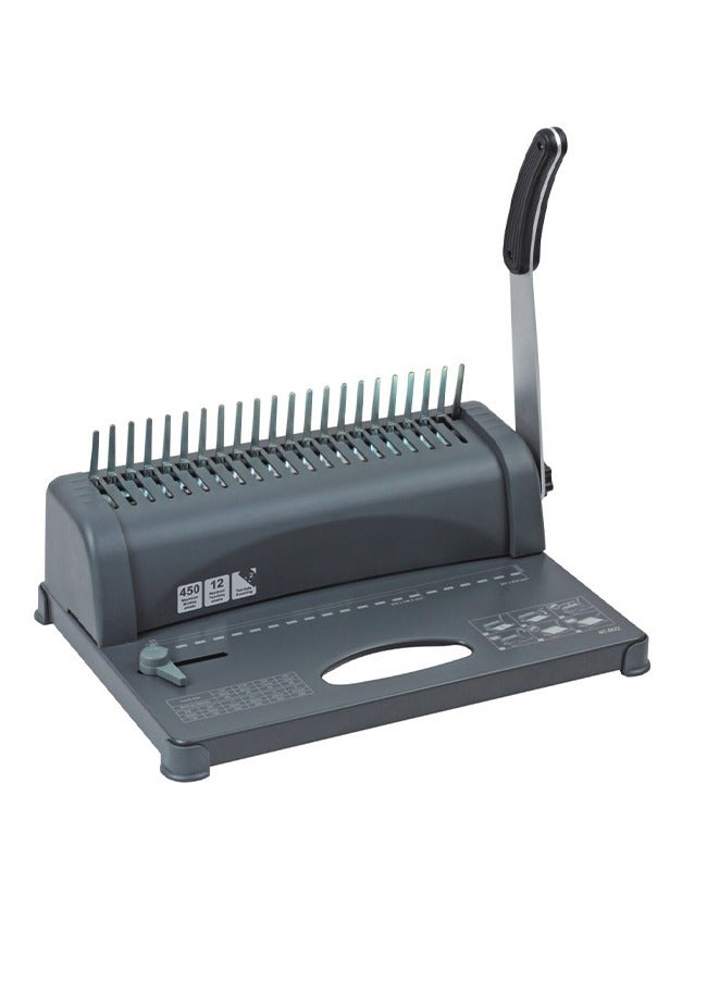 XiuWoo Glue Ring Clip Strip Comb Binding Machine , 21-Holes, 450 Sheets, Comb Binding Machines, Comb Binder Machine Book Maker Perfect for Letter Size, A4, A5 or Smaller Sizes - Image 2