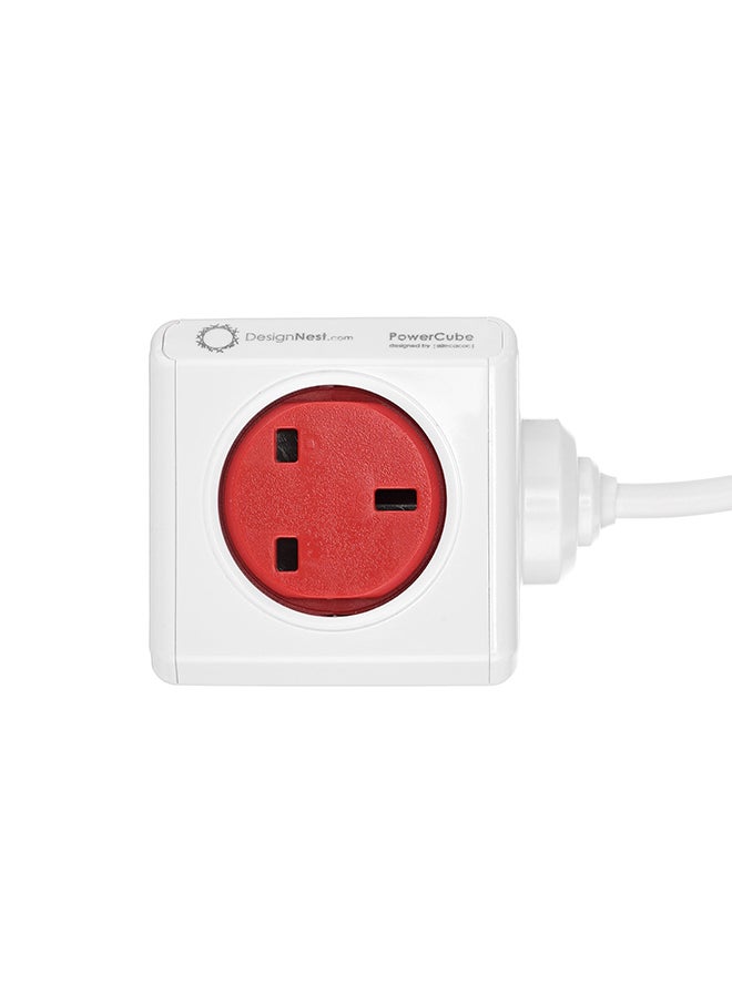 Allocacoc - PowerCube Extended 5 Sockets 1.5M Cable Green - Image 1