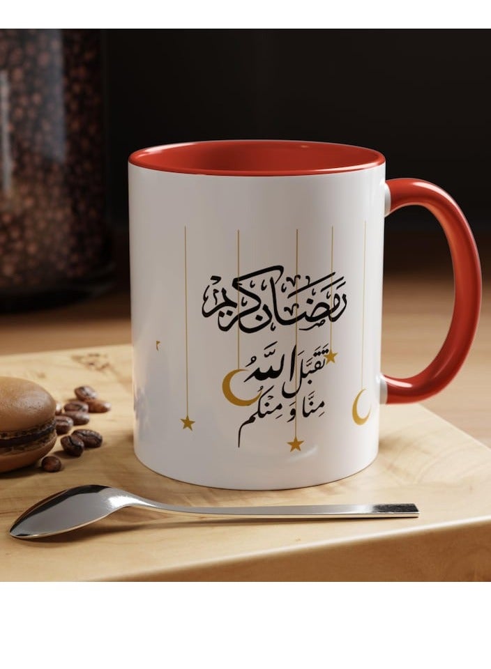 RYN Islamic Ramadan Karim Accent Coffee Mug, 11, 15oz - Holiday Gift, Islamic Decor, Eid Decoration, Islamic Mug, Islamic Gift - Image 1