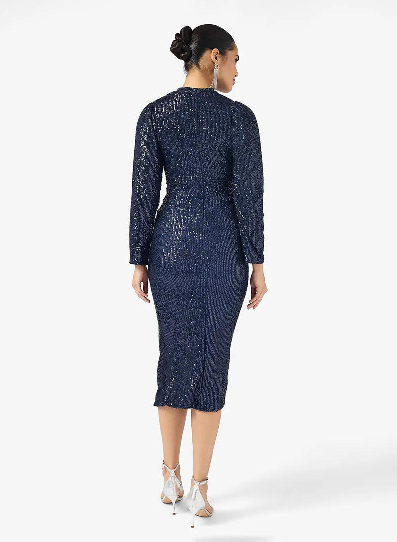 Khizana Shimmer Ruched Dress