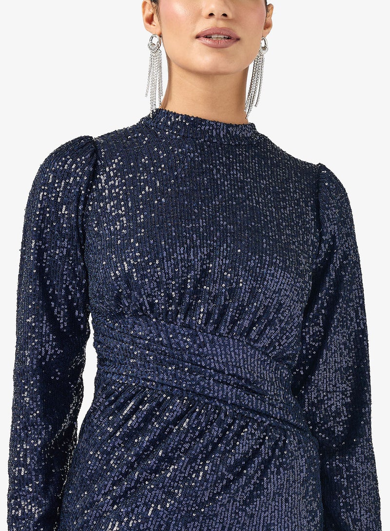 خزانة فستان لامع مكشكش - Image 3