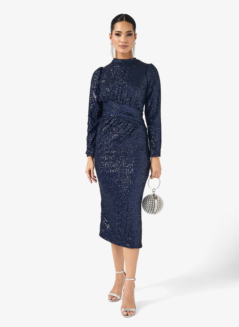 خزانة فستان لامع مكشكش - Image 1