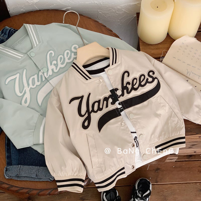 Bangcheng Children's Casual Letter Jacket – Long Sleeve Mid-Length Cardigan for Boys and Girls - Image 2