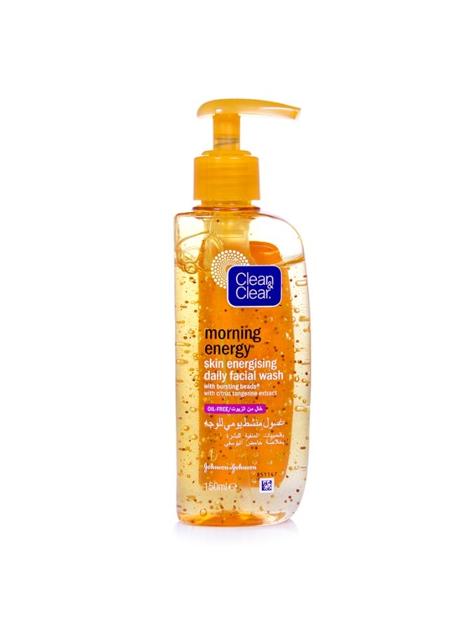 Clean & Clear Morning Energy Skin Energising Daily Facial Wash - 150ml - Image 1