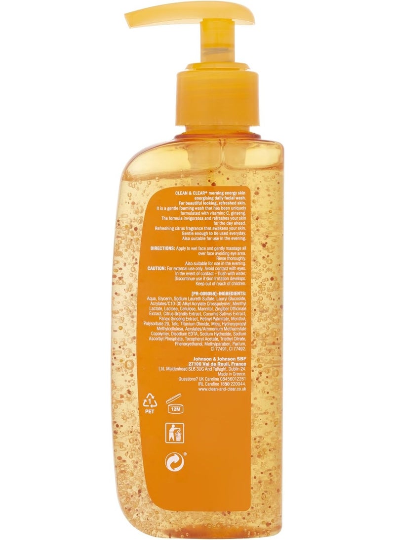 Clean & Clear Morning Energy Skin Energising Daily Facial Wash - 150ml - Image 2