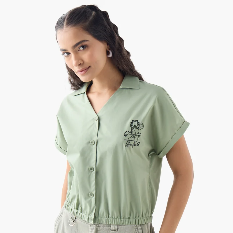 اس بي كاركترز Garfield Detail Shirt with Elasticated Hem