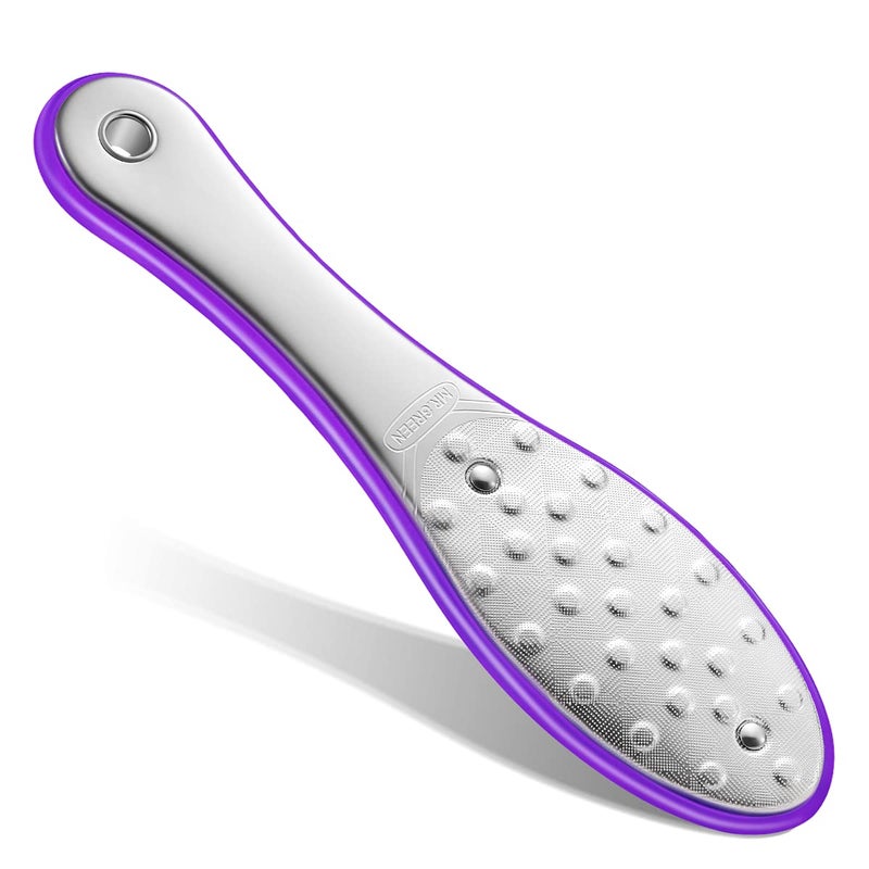 MrGreen MRGREEN Foot File Double Sided Pedicure Foot Care Tools Professional Callus Remover Foot Rasp Stainless Steel Foot Scrubber for Feet Purple 