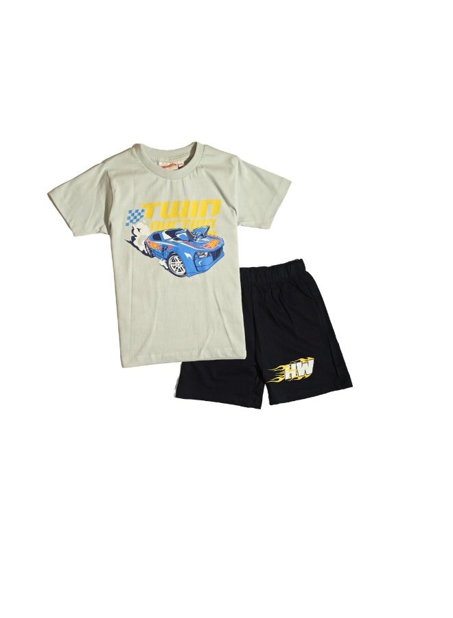 هوت ويلز طقم تيشيرت وشورت للأولاد من هوت ويلز - Image 1