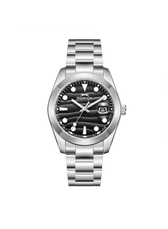 سلازنجر ساعة يد رجالية معدنية بعقارب - Image 1
