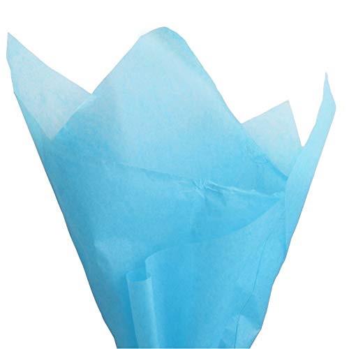 PMLAND 100 Sheets Aqua Blue Tissue Paper Bulk 20x15 Inches Double Sided Color Wrapping Tissue Paper for Gift Wrap Bags Crafts Wedding Party and Holiday Decorations - Image 2