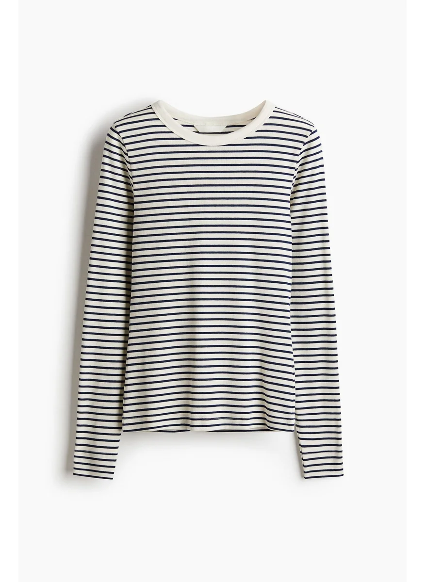 اتش اند ام Ribbed Jersey Top