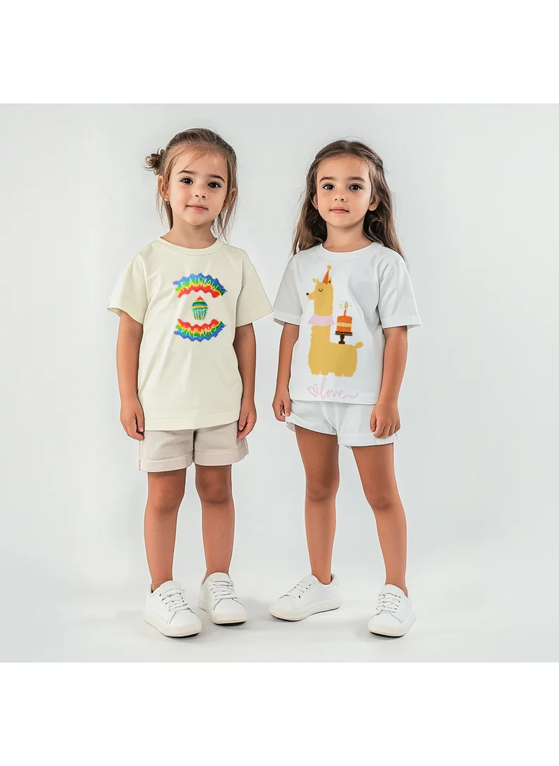 نوتيناتي Nautinati Girls' Pack of 2 Cotton T-Shirt