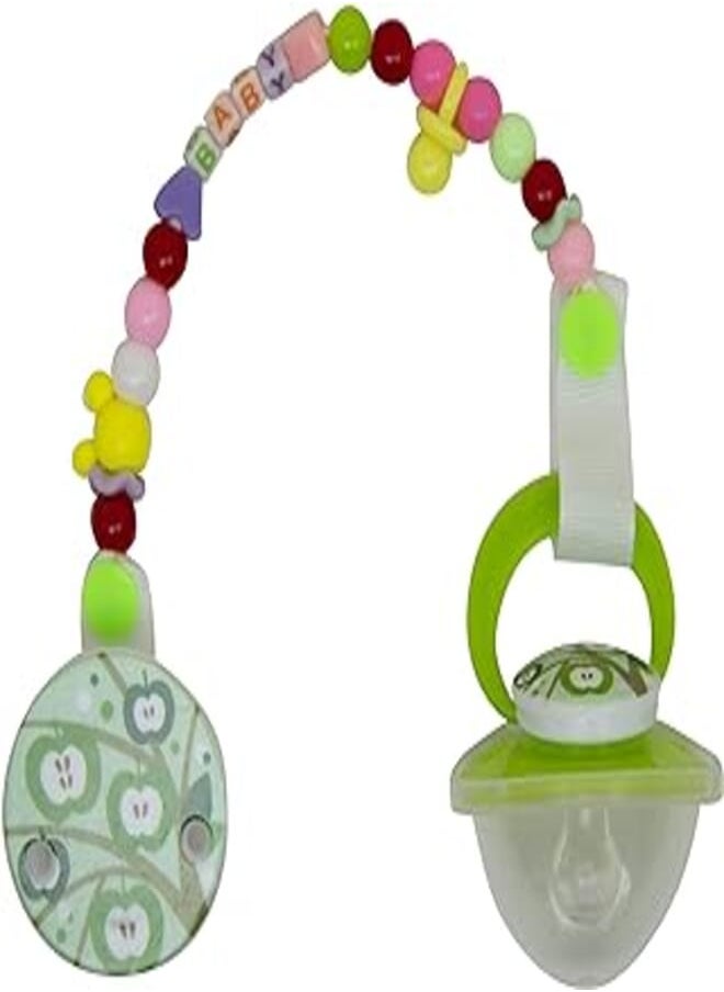Safari Safari baby cherry soother with cap and chain 0-6 m green 