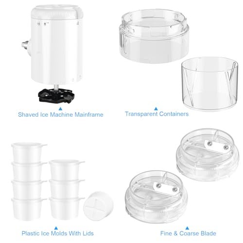 KITOART Shaved Ice Attachment for KitchenAid Stand Mixers with 8 Ice Molds, Ice Shaver Attachment, Snow Cone Attachment/Maker with Coarse and Fine Blades - Image 2