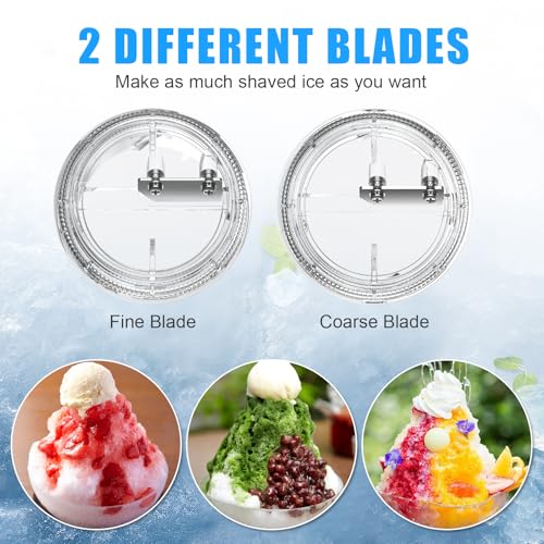 KITOART Shaved Ice Attachment for KitchenAid Stand Mixers with 8 Ice Molds, Ice Shaver Attachment, Snow Cone Attachment/Maker with Coarse and Fine Blades - Image 3