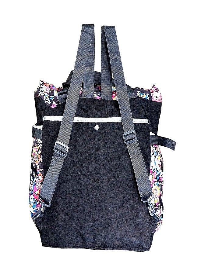 PAPAZAU Rfid Travel Tote Bag 40L Convertible Tote Backpack, Flower Print, Large - Image 4