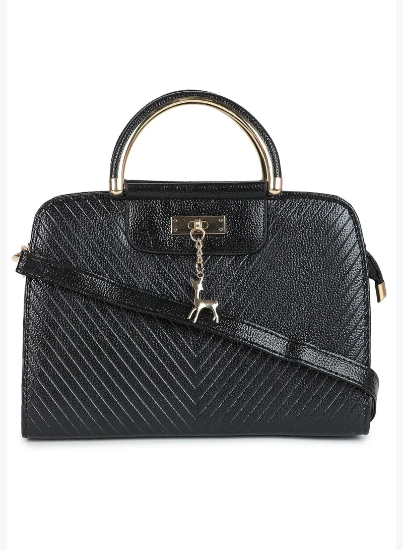 Haute Sauce Textured Hand Bag with Zip Lock