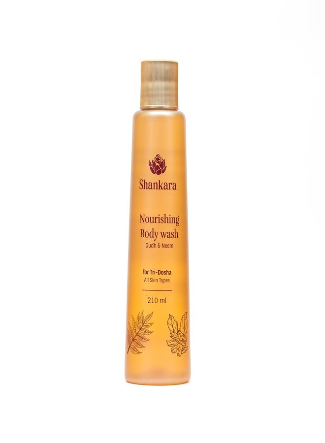 Shankara Nourishing Oudh Body Wash | Luxury Ayurvedic Shower Gel with Oudh, Neem & Honey | Sulfate-Free, pH Balanced Moisturizing & Antibacterial Body Cleanser for Hydrated Skin | Unisex, All Skin Types - 210ml - Image 1