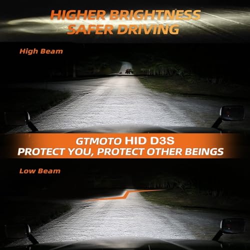 GTMOTO D3S HID Bulbs for ACDelco GM Genuine Parts 13587843 Headlamp, for Chevy Cadillac Buick GMC Bi Xenon Headlight 35W OEM D3SC1 42403 66340 Replacement, 6000K Bright White Adaptive Light, 2 Pack - Image 3
