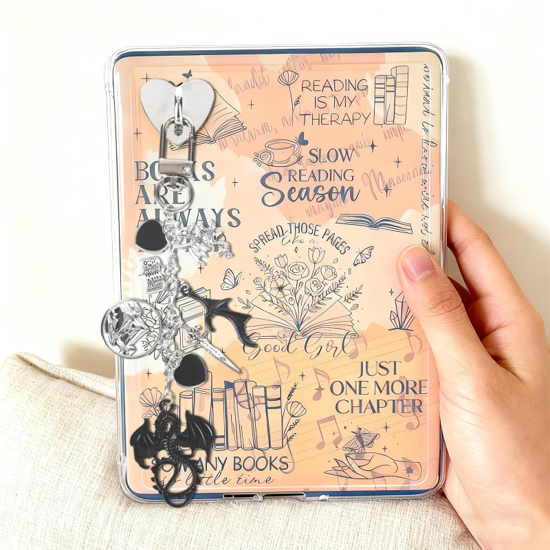 TAKEALOOKO Charm Chains for Kindle - Retro Dragon E-reader Phone Charm Bracelets, Gift for Reader Book Lovers Women Men, Compatible with Kindle E-Reader Phones Decorating Accessories - Image 3