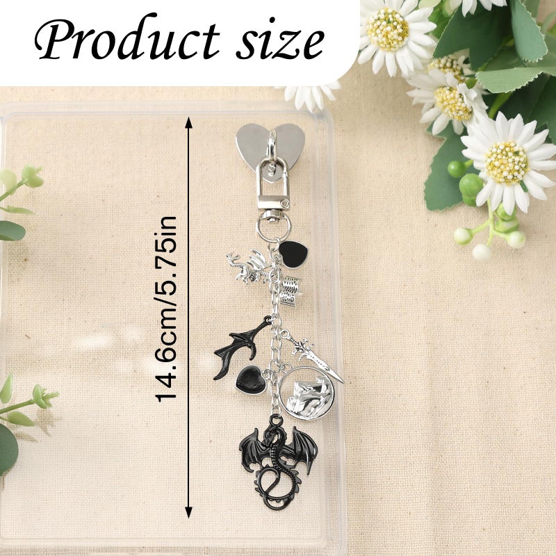 TAKEALOOKO Charm Chains for Kindle - Retro Dragon E-reader Phone Charm Bracelets, Gift for Reader Book Lovers Women Men, Compatible with Kindle E-Reader Phones Decorating Accessories - Image 4