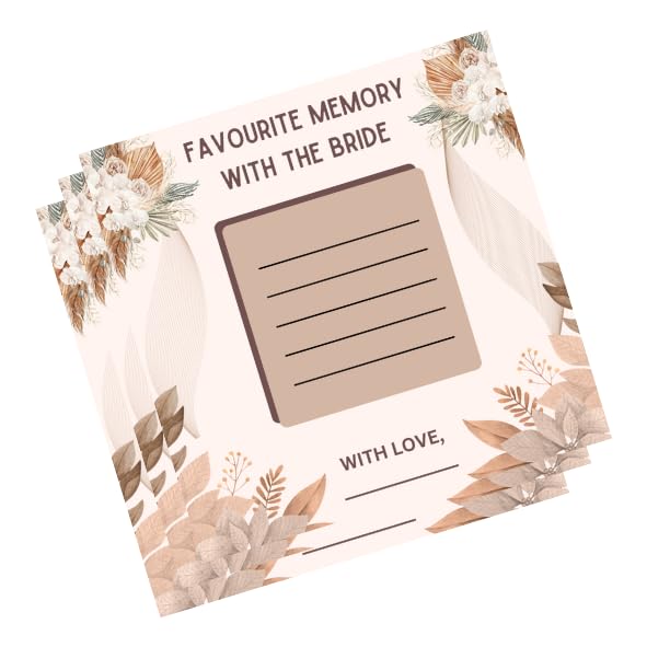 The Decor Cycle 50 Cards in a pack 4 into 4 inches Pre Wedding Games and Activities for events Favourite Memory Cards With Bride