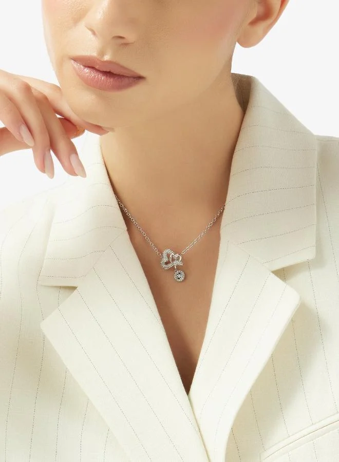 GUESS Pave Hearts Chain Necklace