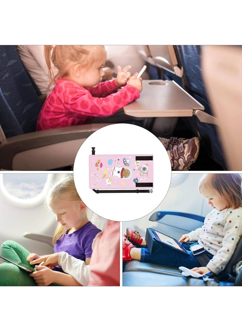 Bebiland Airplane Seat Extender for Toddler Kids, Kids Airplane Travel Bed, Baby Portable Plane Bed Foot Rest for Flight(Pink -Space)  - Image 5