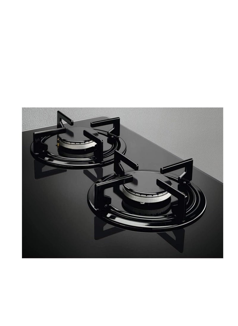 Zanussi Built-In Hot Plate, Gas, with 4 Knobs, Black - ZGO62414BA