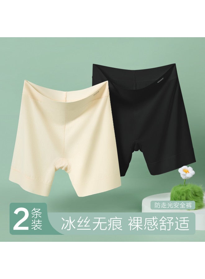 Red Bean Ultra-Thin Ice Silk Safety Shorts, Seamless Ladies' Underwear, Anti-Peep Lining Shorts For Women - Image 2