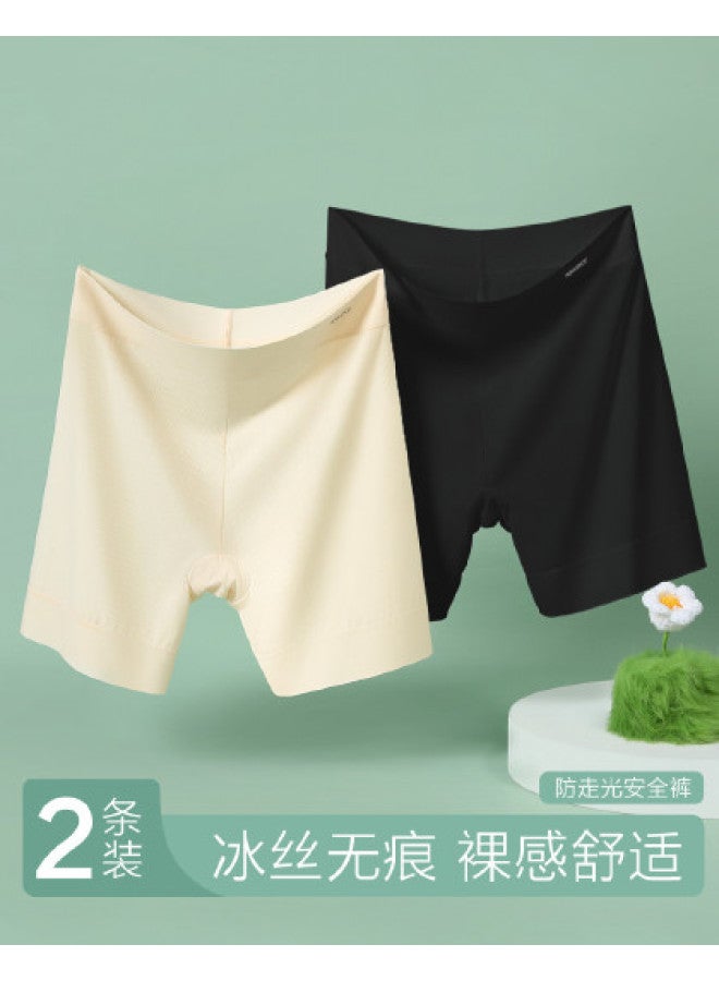 Red Bean Ultra-Thin Ice Silk Safety Shorts, Seamless Ladies' Underwear, Anti-Peep Lining Shorts For Women - Image 1