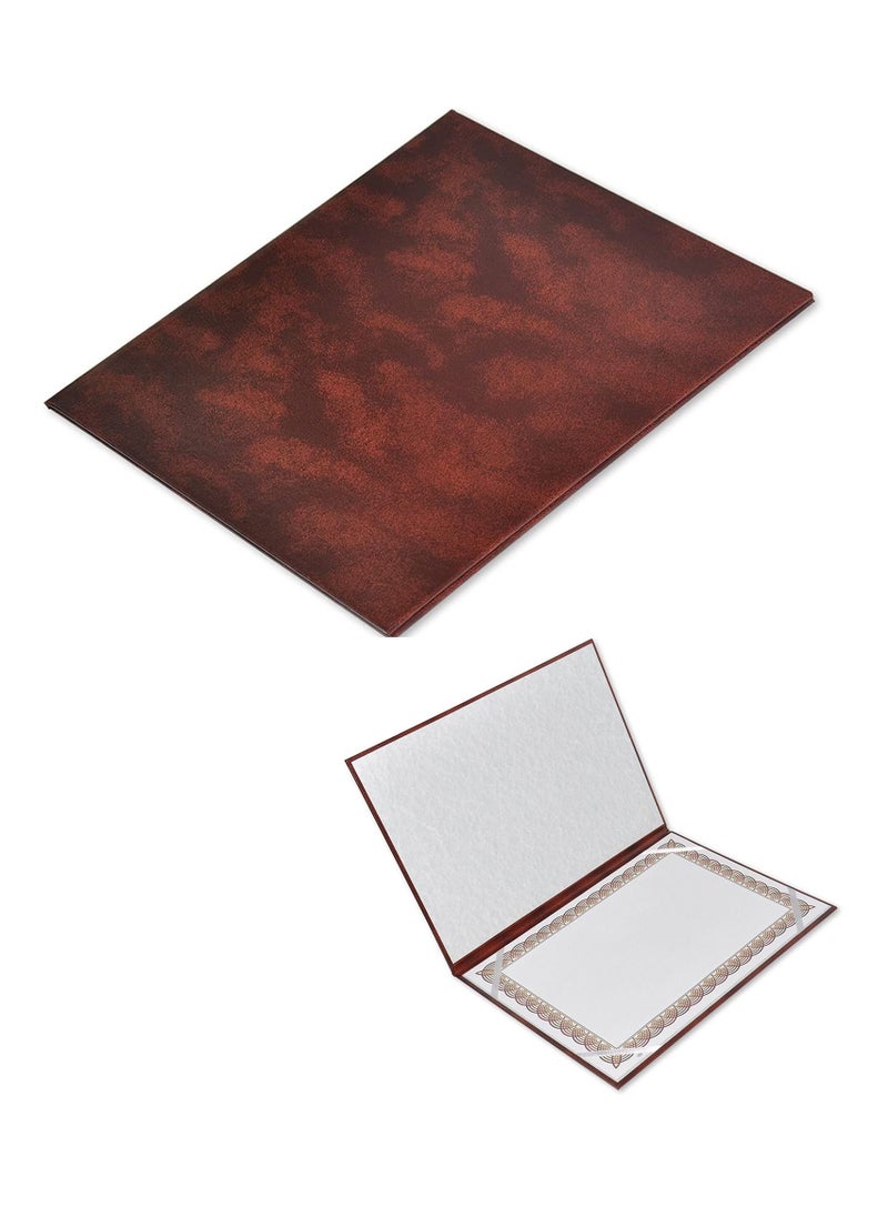 Generic - A4 Size Certificate Folder With Brown Cover - Image 1