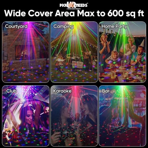 Pick Ur Needs LED Party Light with Remote – Sound Activated DJ Disco Ball Light, Strobe Laser Light Projector for Home Party, Club, Wedding, Birthday, Christmas, Stage Lighting – RGB Effects - Image 4