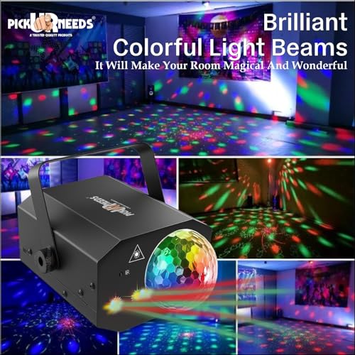 Pick Ur Needs LED Party Light with Remote – Sound Activated DJ Disco Ball Light, Strobe Laser Light Projector for Home Party, Club, Wedding, Birthday, Christmas, Stage Lighting – RGB Effects - Image 2