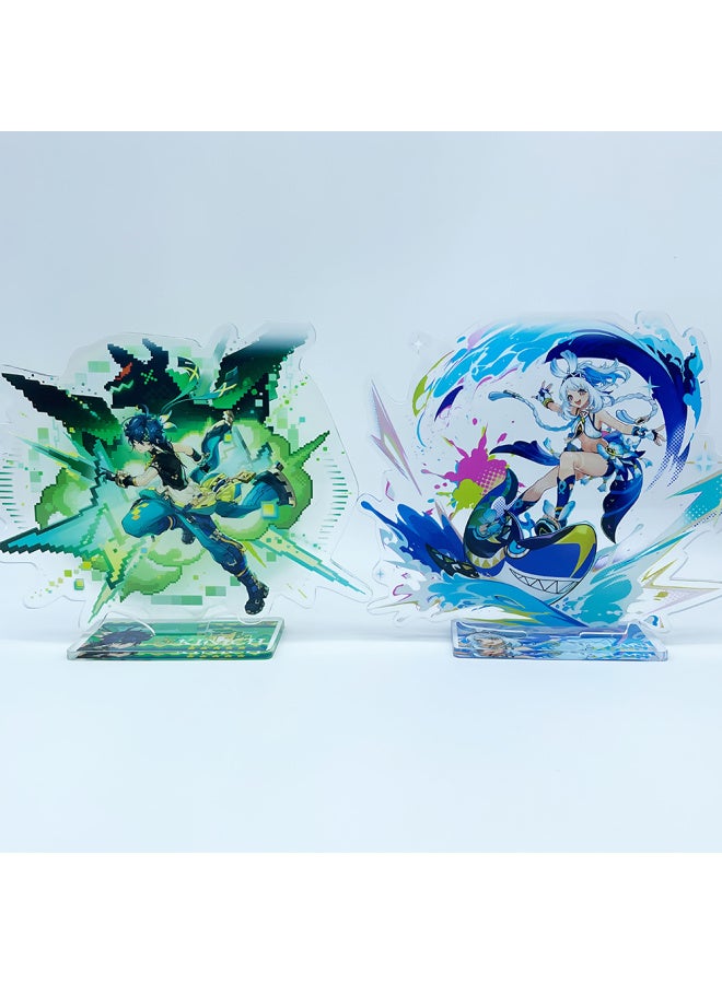 New Figures Mavuika Citlali Chasca The Knave Arlecchino Acrylic Anime Model Furina Collect Desktop Decoration Keychains Gift-Color:69-Size:15 cm