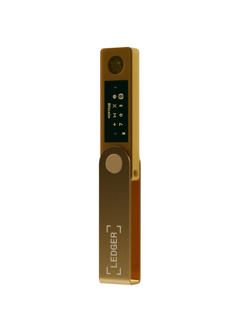 Ledger Nano X Hardware Wallet | Safest Crypto & NFT Cold Storage, Big Screen + Wireless Bluetooth & Type-C Connectivity, 5000+ Coins Supported, for iOS & Android, MacOS & Windows - Gold - Image 1