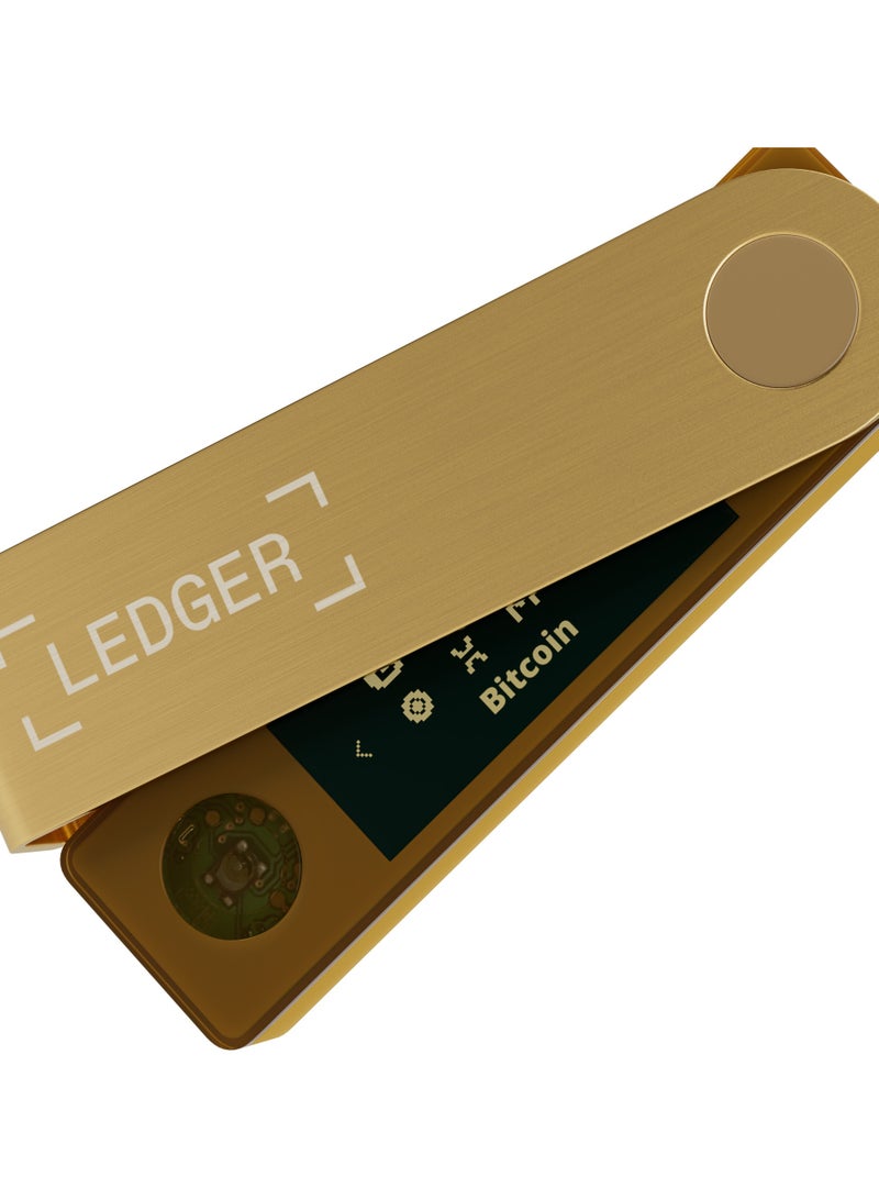 Ledger Nano X Hardware Wallet | Safest Crypto & NFT Cold Storage, Big Screen + Wireless Bluetooth & Type-C Connectivity, 5000+ Coins Supported, for iOS & Android, MacOS & Windows - Gold - Image 2