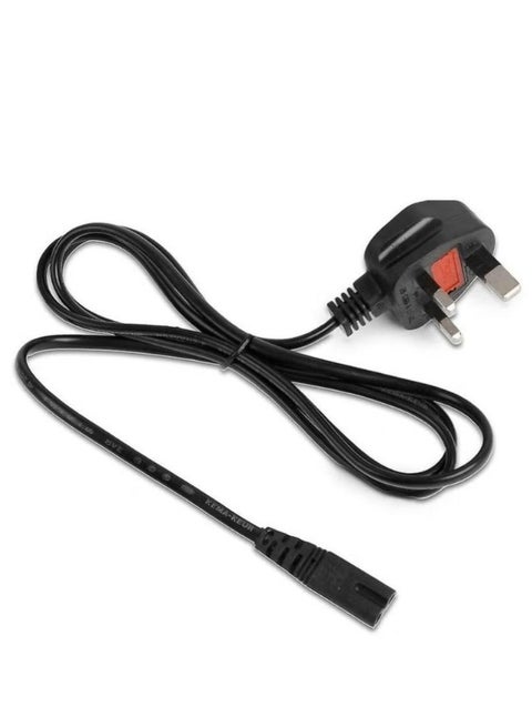 1.5M Power Cable Lead UK Plug to IEC C7 Figure 8 2 Pin Cord for Samsung Toshiba Philips LG Sony Panasonic LED Flat TV Sky Box XBOX One S PS3/4 Projector Camera Charge etc 1.5M Long