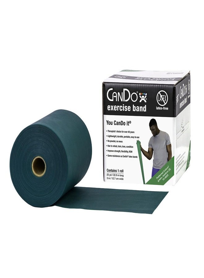 CanDo Latex-Free Exercise Band, 25yd, Green - Image 1